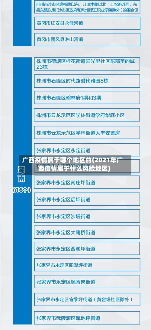 广西疫情属于哪个地区的(2021年广西疫情属于什么风险地区)