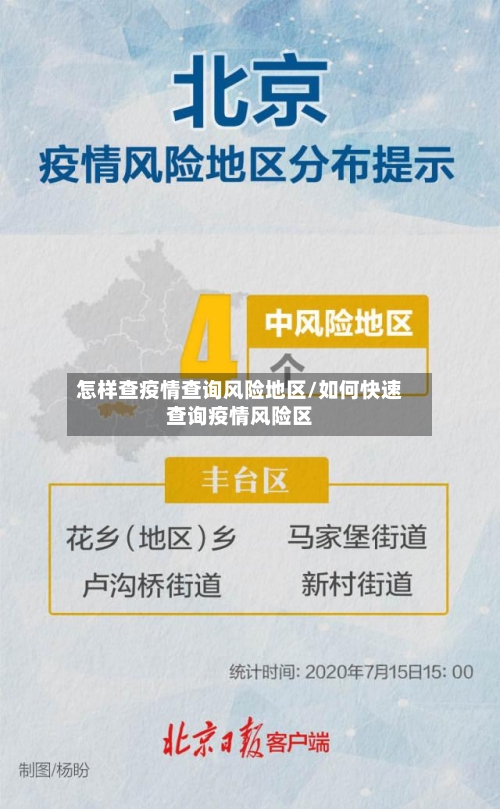 怎样查疫情查询风险地区/如何快速查询疫情风险区