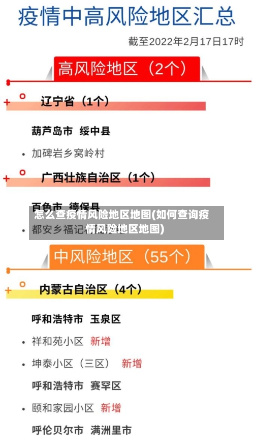 怎么查疫情风险地区地图(如何查询疫情风险地区地图)