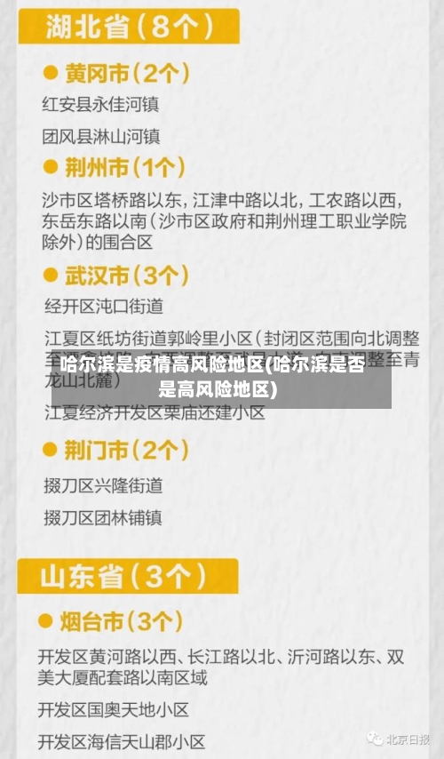 哈尔滨是疫情高风险地区(哈尔滨是否是高风险地区)