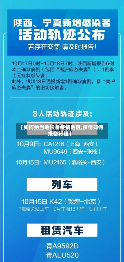 【如何给当地报备疫情地区,疫情如何报备行程】