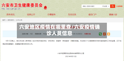 六安地区疫情在哪里查/六安疫情确诊人员信息