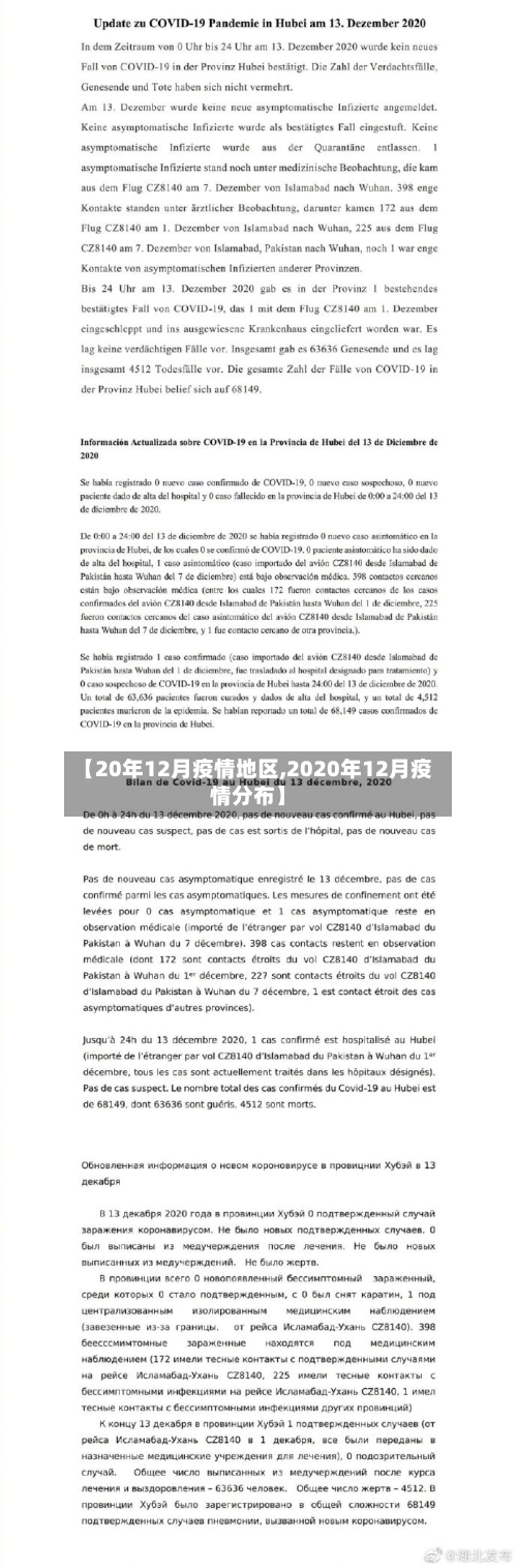 【20年12月疫情地区,2020年12月疫情分布】