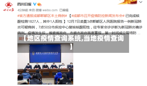 【地区疫情查询系统,当地疫情查询】