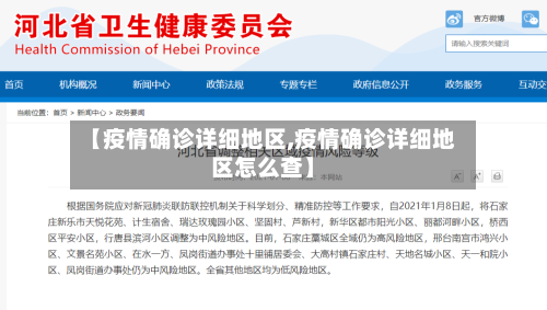 【疫情确诊详细地区,疫情确诊详细地区怎么查】