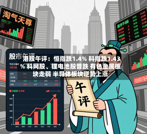 港股午评：恒指跌1.4% 科指跌1.43% 科网股、锂电池股普跌 有色金属板块走弱 半导体板块逆势上涨